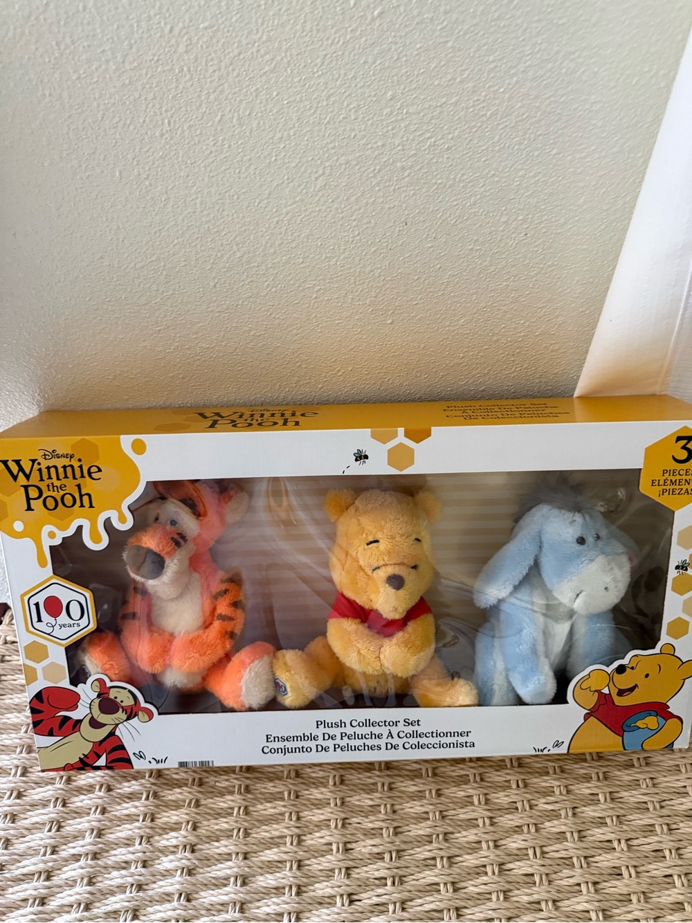 Disney Winnie the Pooh Plush Set - Yellow, Orange, Blue